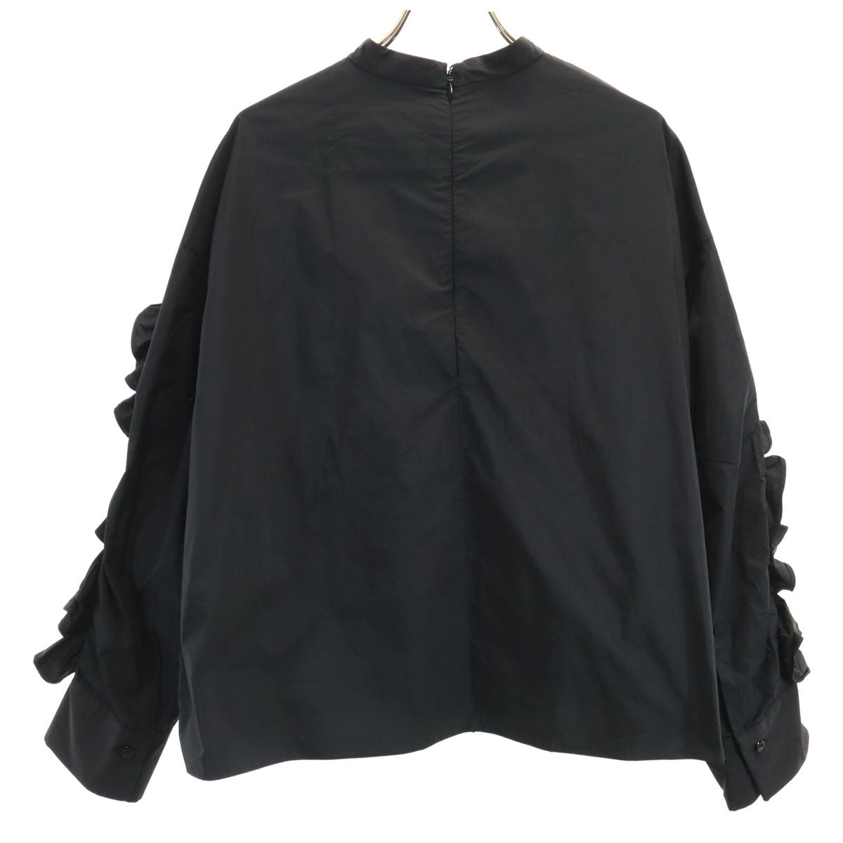 JIL SANDER Italian Long Sleeve Pullover Blouse Black Size 34