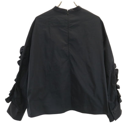 JIL SANDER Italian Long Sleeve Pullover Blouse Black Size 34