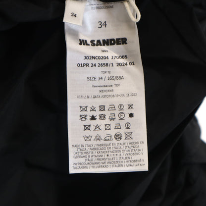 JIL SANDER Italian Long Sleeve Pullover Blouse Black Size 34