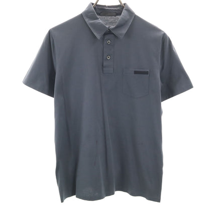 PRADA Short Sleeve Polo Shirt Charcoal Gray Size M