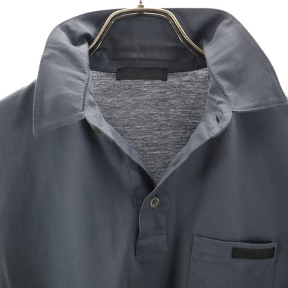 PRADA Short Sleeve Polo Shirt Charcoal Gray Size M