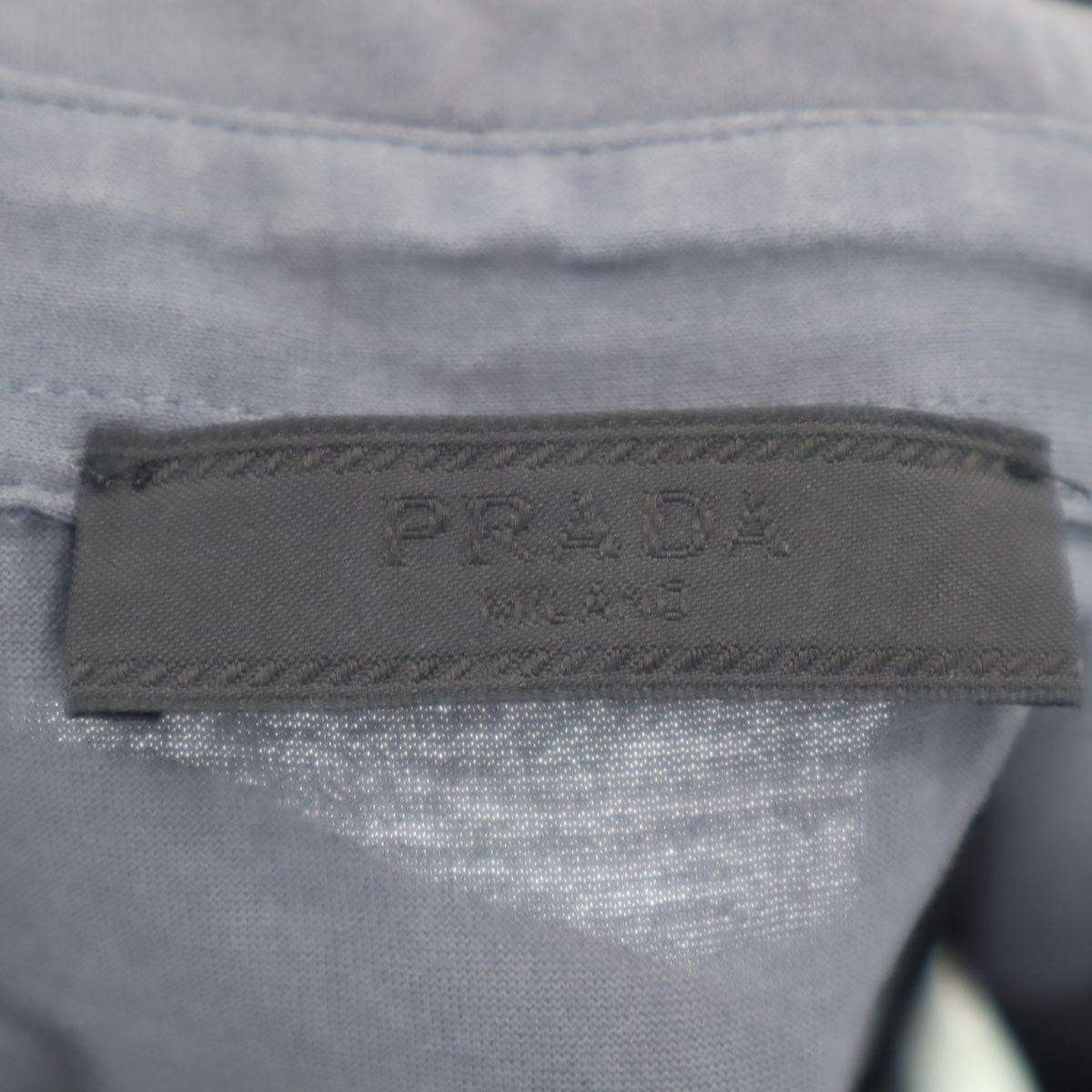 PRADA Short Sleeve Polo Shirt Charcoal Gray Size M
