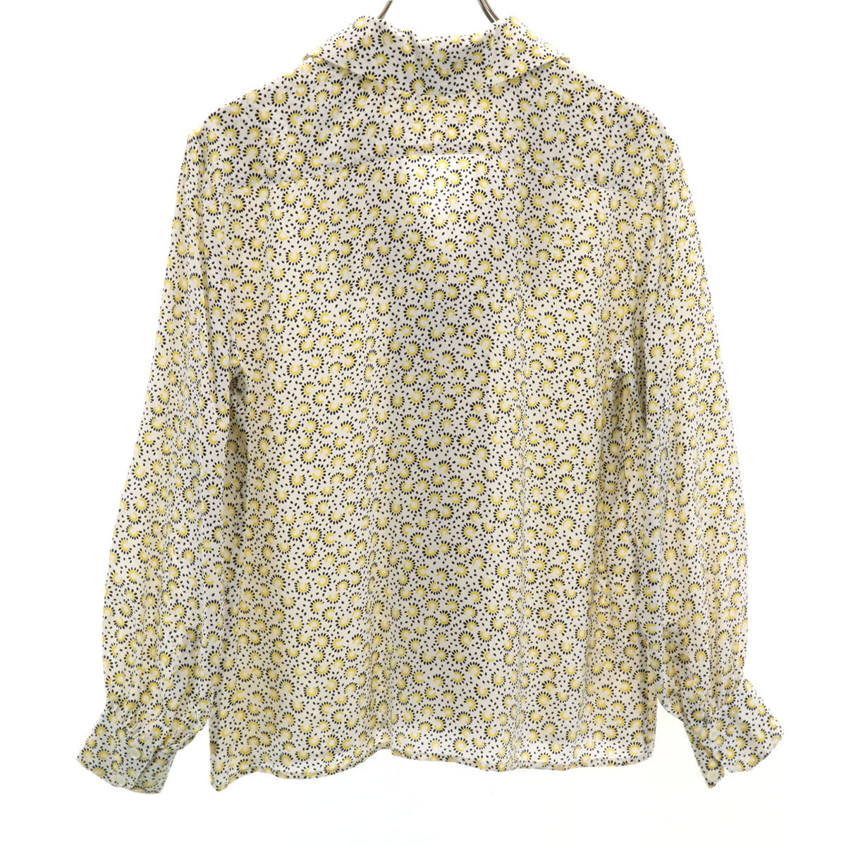 CELINE 90s Italian Phoebe Era Bow Tie Shirt Yellow Size 38