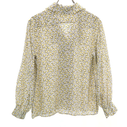 CELINE 90s Italian Phoebe Era Bow Tie Shirt Yellow Size 38