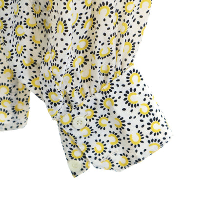 CELINE 90s Italian Phoebe Era Bow Tie Shirt Yellow Size 38