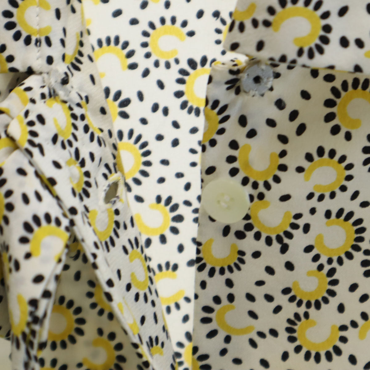 CELINE 90s Italian Phoebe Era Bow Tie Shirt Yellow Size 38