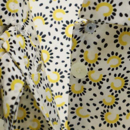 CELINE 90s Italian Phoebe Era Bow Tie Shirt Yellow Size 38