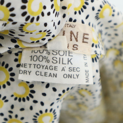 CELINE 90s Italian Phoebe Era Bow Tie Shirt Yellow Size 38