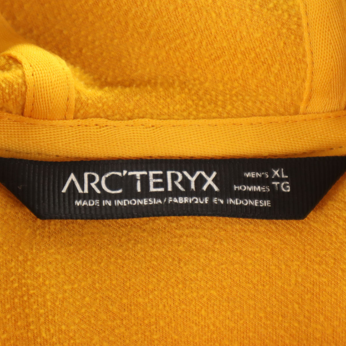 ARC'TERYX Long Sleeve Full Zip Hoodie Mustard Size XL