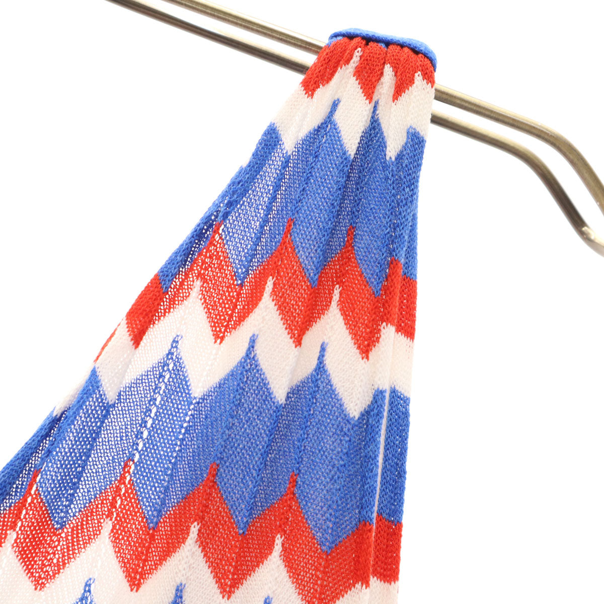 P.A.R.O.S.H. Zigzag Sleeveless Knit Maxi Dress Blue Size XS
