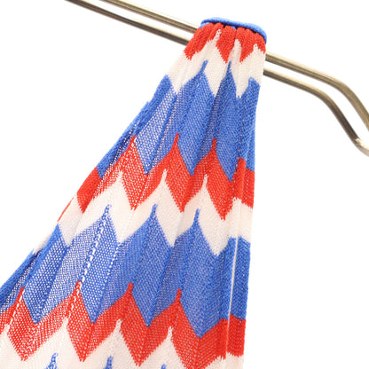 P.A.R.O.S.H. Zigzag Sleeveless Knit Maxi Dress Blue Size XS