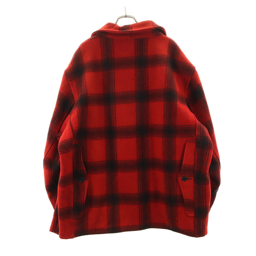 VINTAGE 40s 50s Mackinaw Buffalo Check Jacket Red