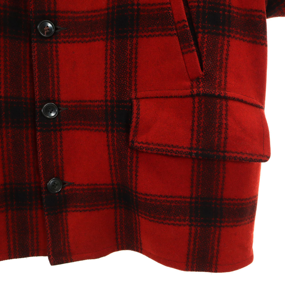 VINTAGE 40s 50s Mackinaw Buffalo Check Jacket Red