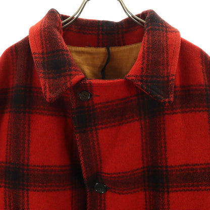 VINTAGE 40s 50s Mackinaw Buffalo Check Jacket Red