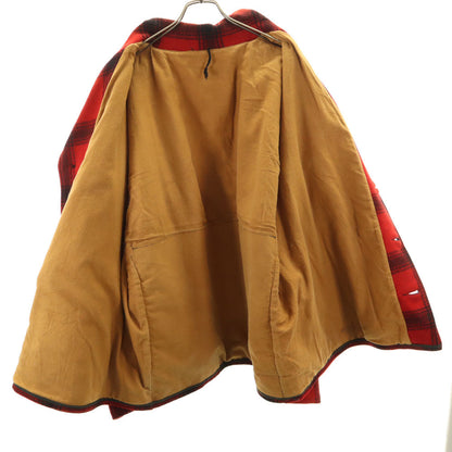VINTAGE 40s 50s Mackinaw Buffalo Check Jacket Red