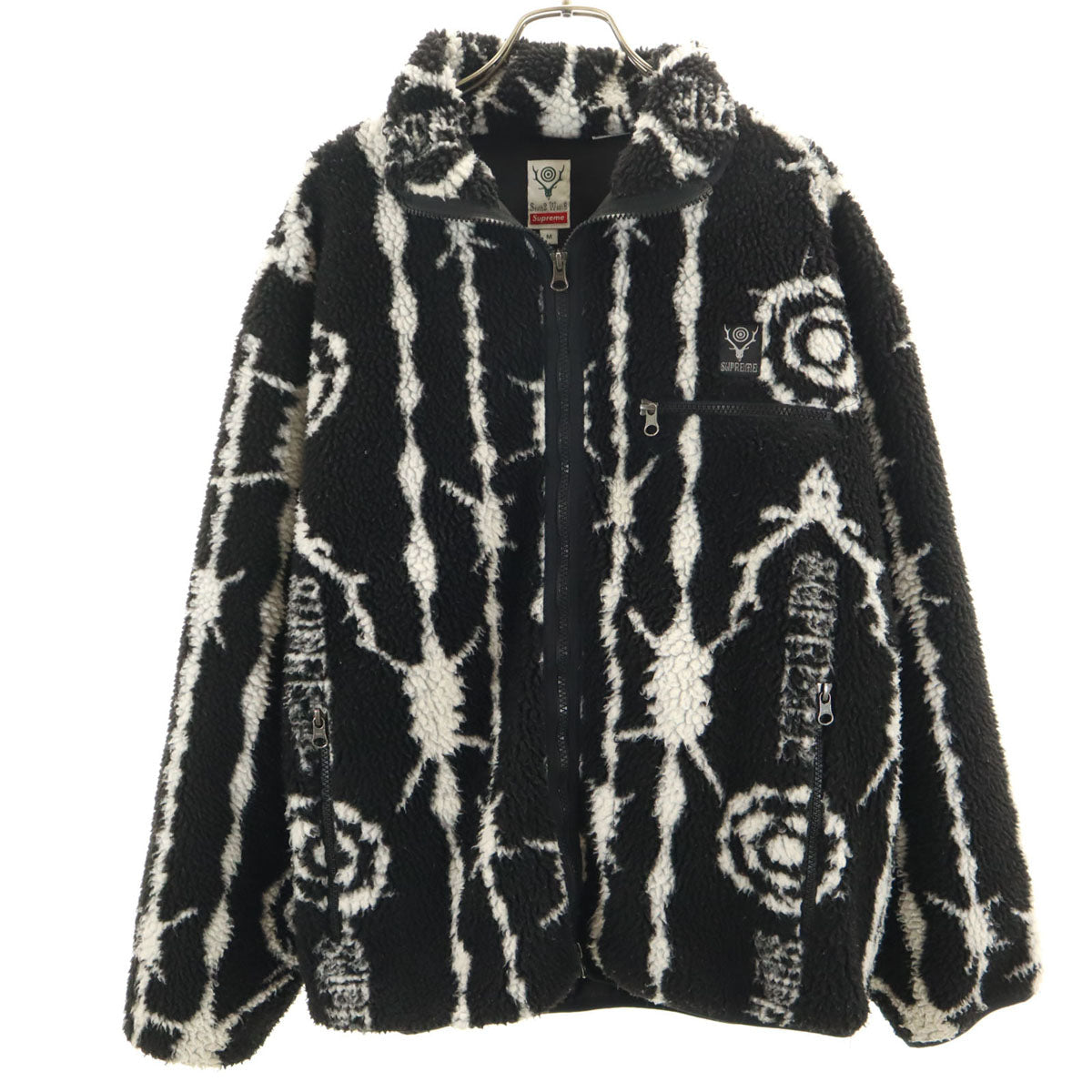 Supreme 21SS SOUTH2 WEST8 Patterned Jacket Black Size M