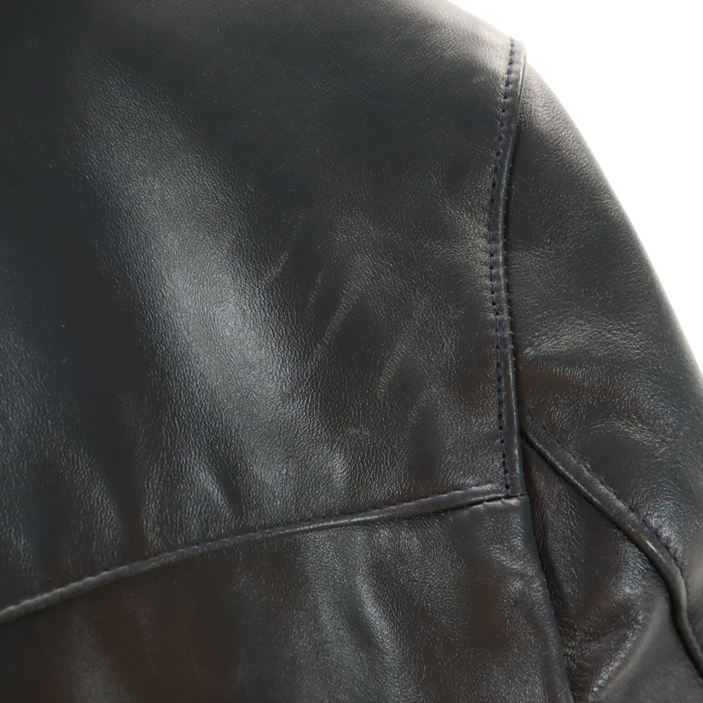 Lewis Leathers Lightning 391 Double Rider Jacket Navy Size 36