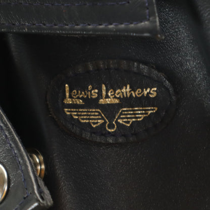 Lewis Leathers Lightning 391 Double Rider Jacket Navy Size 36