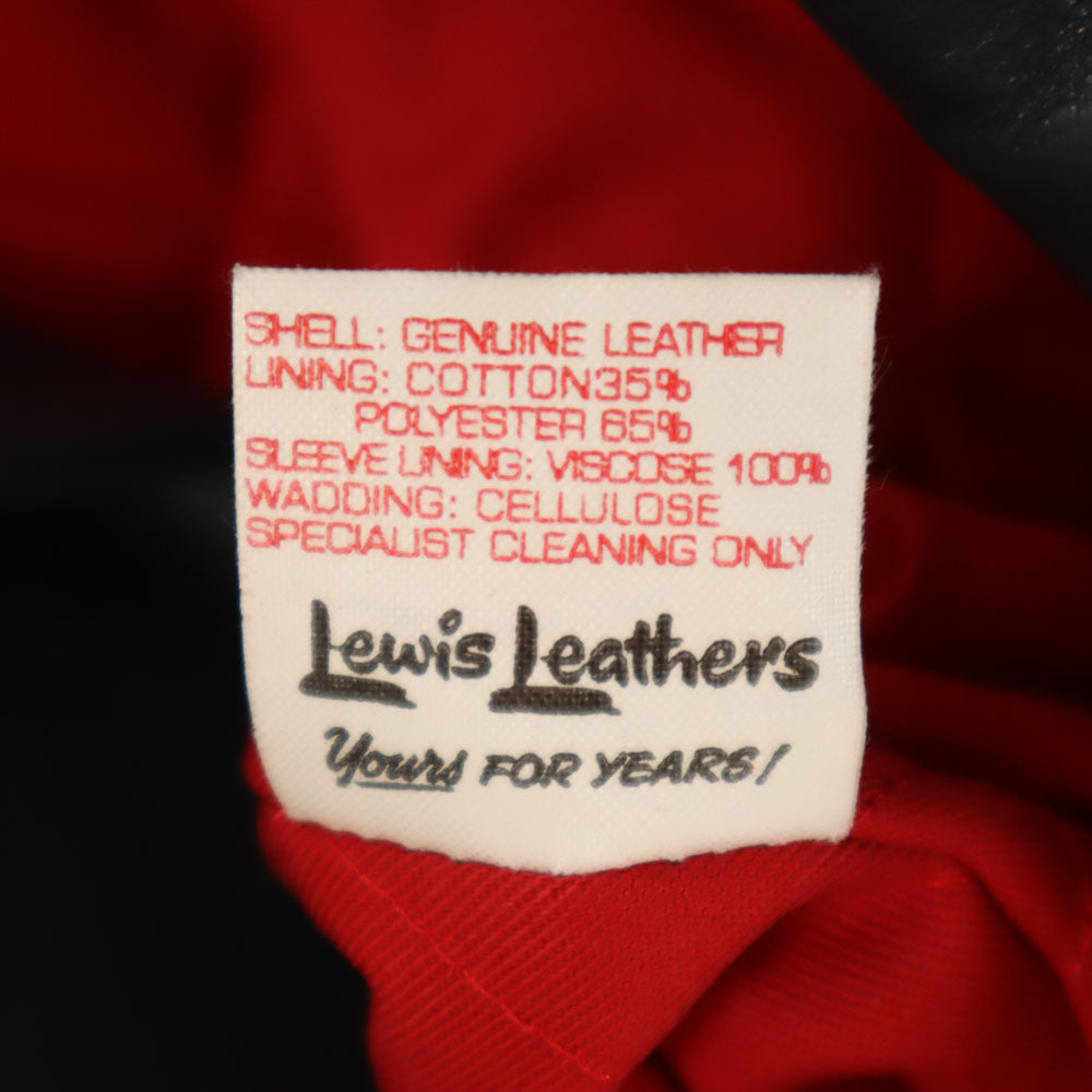Lewis Leathers Lightning 391 Double Rider Jacket Navy Size 36