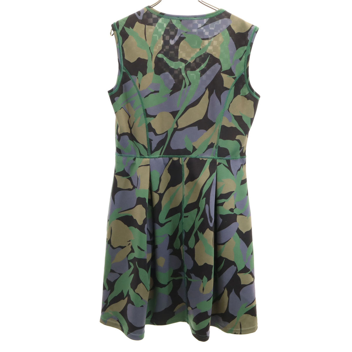 MAX&CO Patterned Sleeveless Midi Dress Green Size L