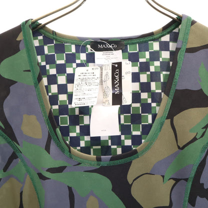 MAX&CO Patterned Sleeveless Midi Dress Green Size L