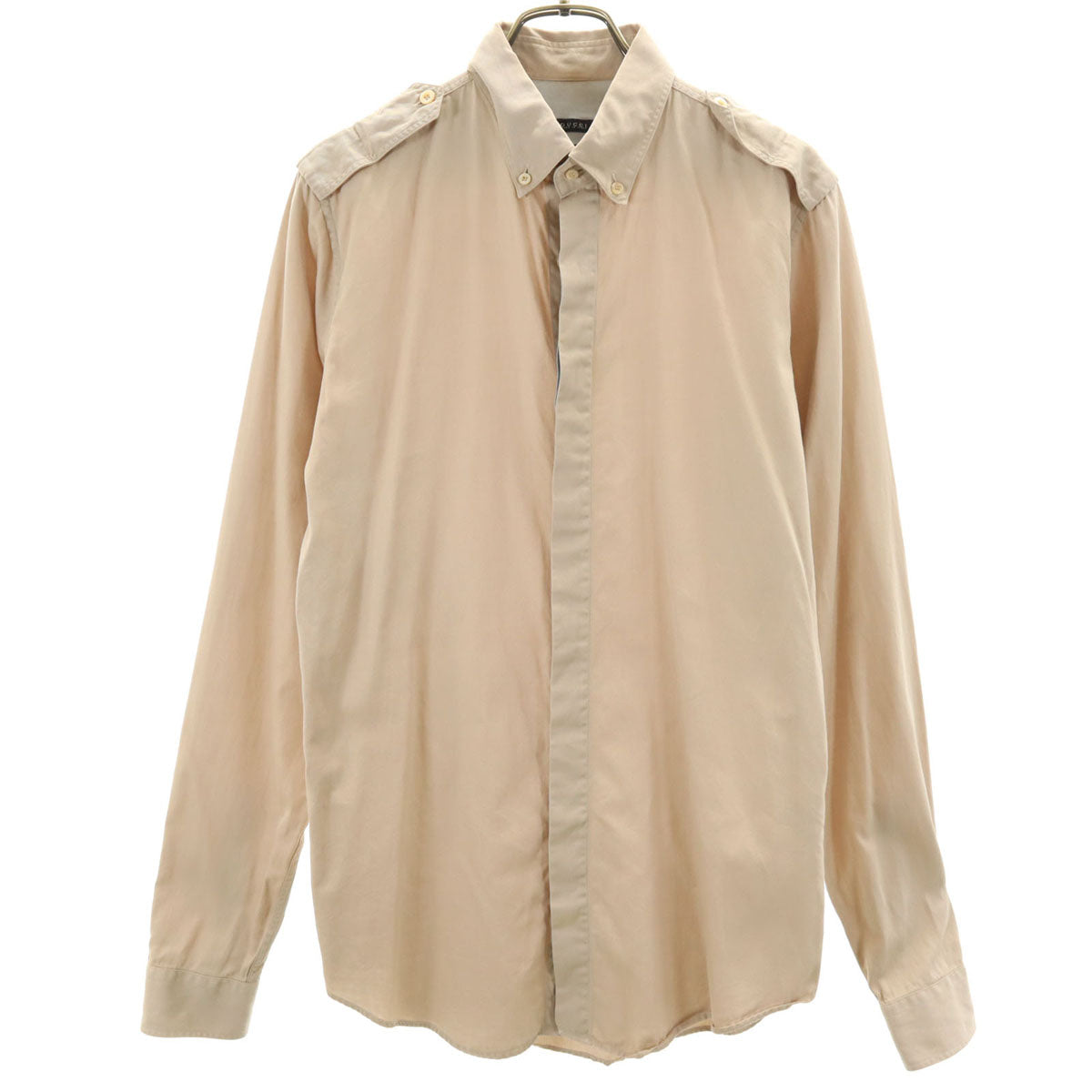 GUCCI Beige Italy-Made Skinny Button Down Shirt Size 38