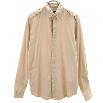 GUCCI Beige Italy-Made Skinny Button Down Shirt Size 38