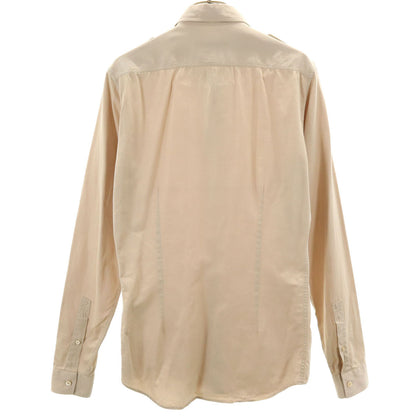 GUCCI Beige Italy-Made Skinny Button Down Shirt Size 38