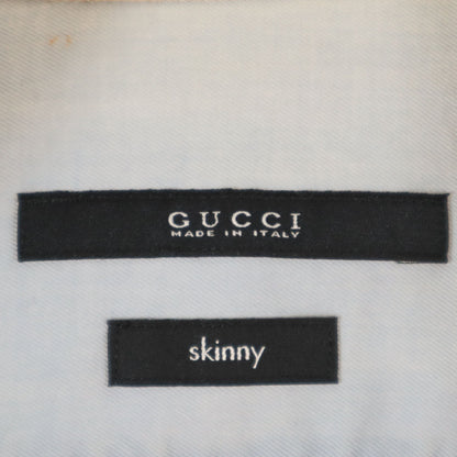 GUCCI Beige Italy-Made Skinny Button Down Shirt Size 38