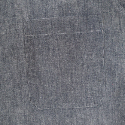Nigel Cabourn Lybro Gray Long Collarless Shirt Size 50