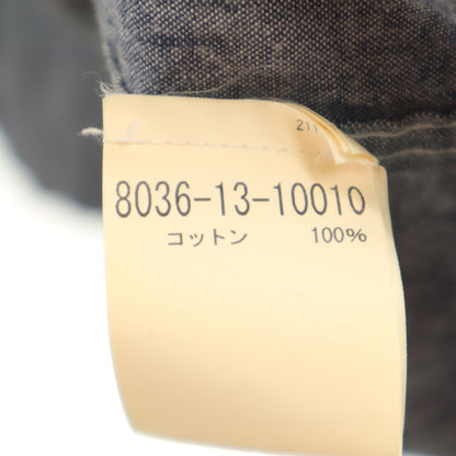 Nigel Cabourn Lybro Gray Long Collarless Shirt Size 50