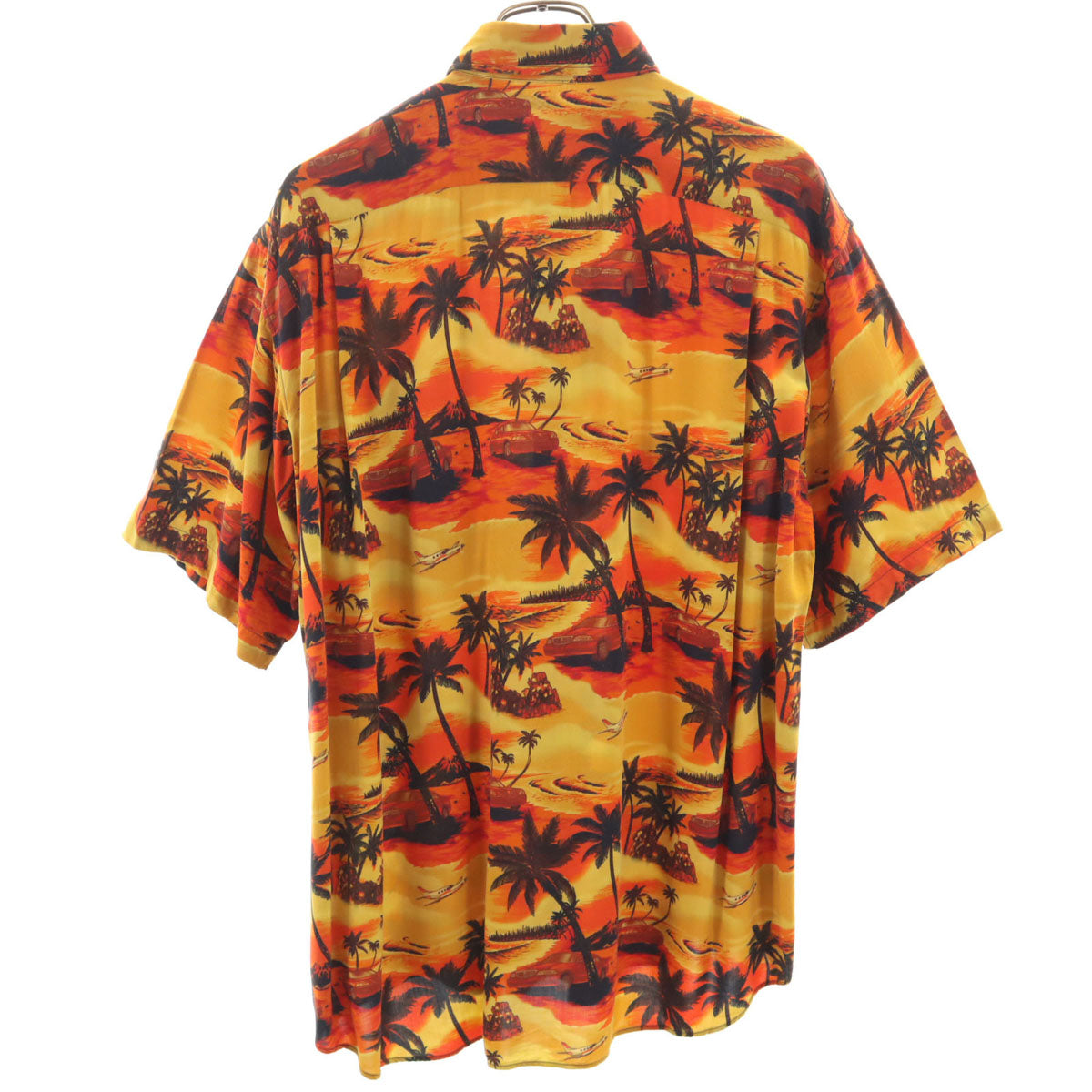BALENCIAGA 18SS Palm Tree Aloha Shirt Yellow Size 37