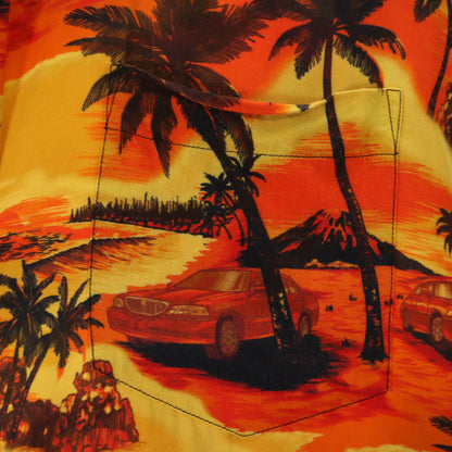 BALENCIAGA 18SS Palm Tree Aloha Shirt Yellow Size 37