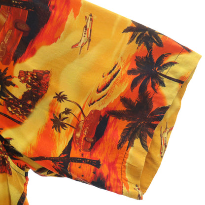 BALENCIAGA 18SS Palm Tree Aloha Shirt Yellow Size 37
