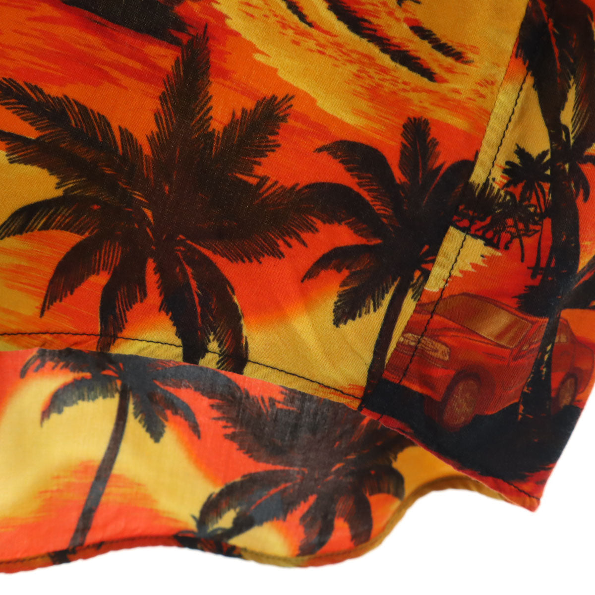 BALENCIAGA 18SS Palm Tree Aloha Shirt Yellow Size 37