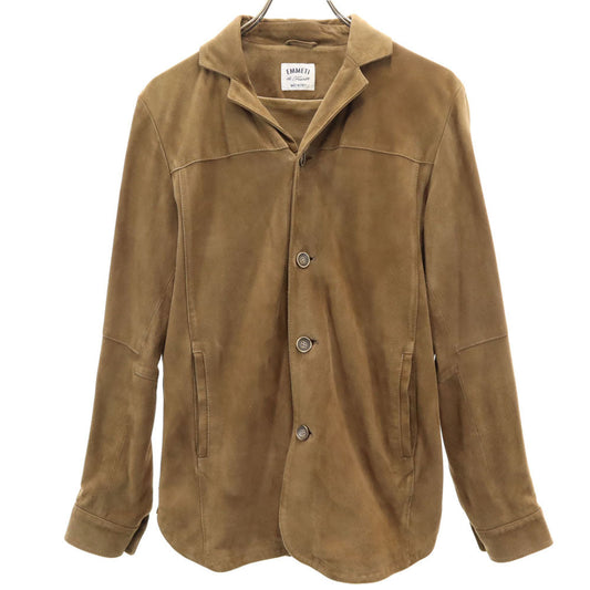 EMMETI Beams Italian Suede Leather Jacket Brown Size 44