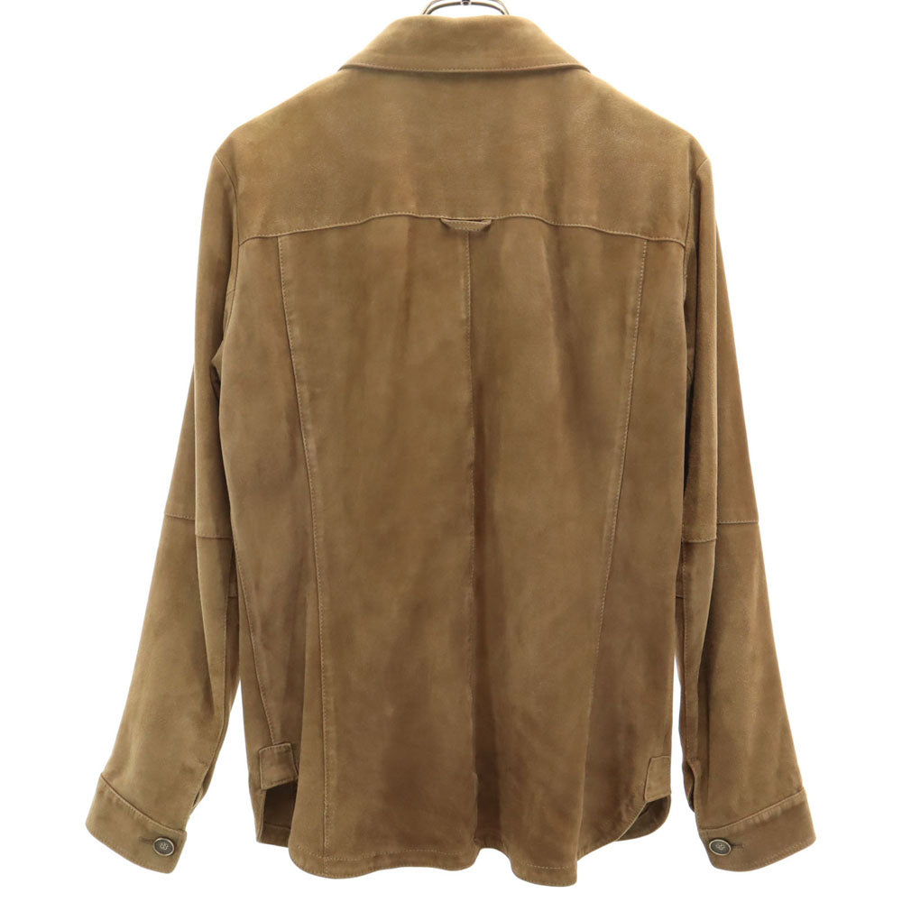 EMMETI Beams Italian Suede Leather Jacket Brown Size 44