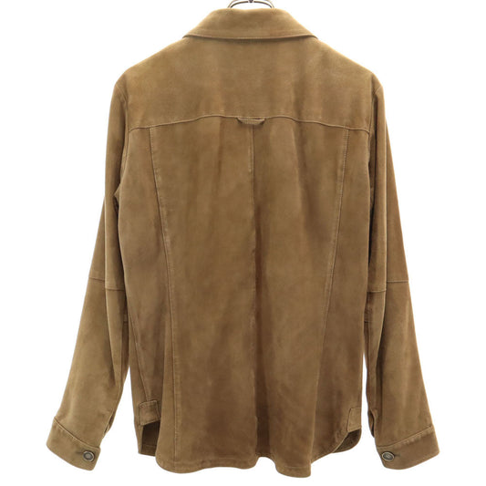 EMMETI Beams Italian Suede Leather Jacket Brown Size 44