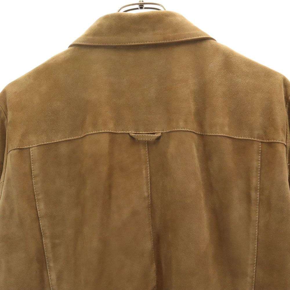EMMETI Beams Italian Suede Leather Jacket Brown Size 44