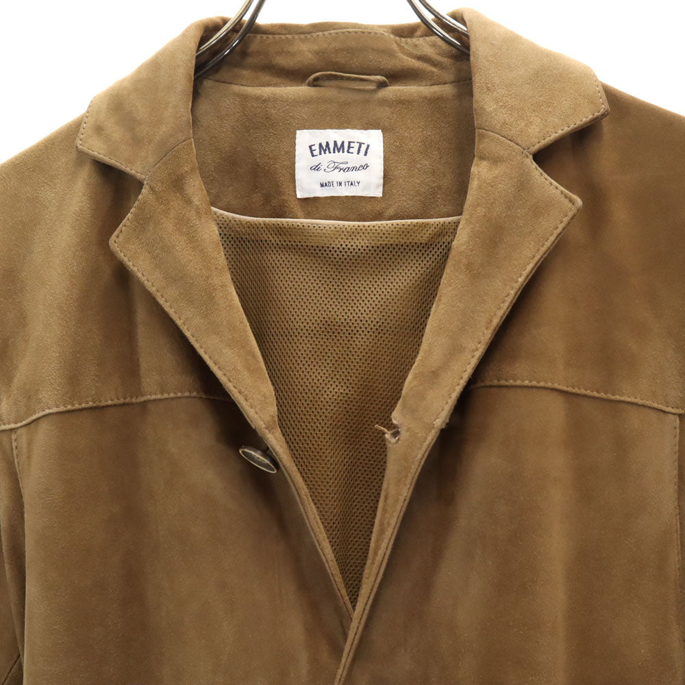 EMMETI Beams Italian Suede Leather Jacket Brown Size 44