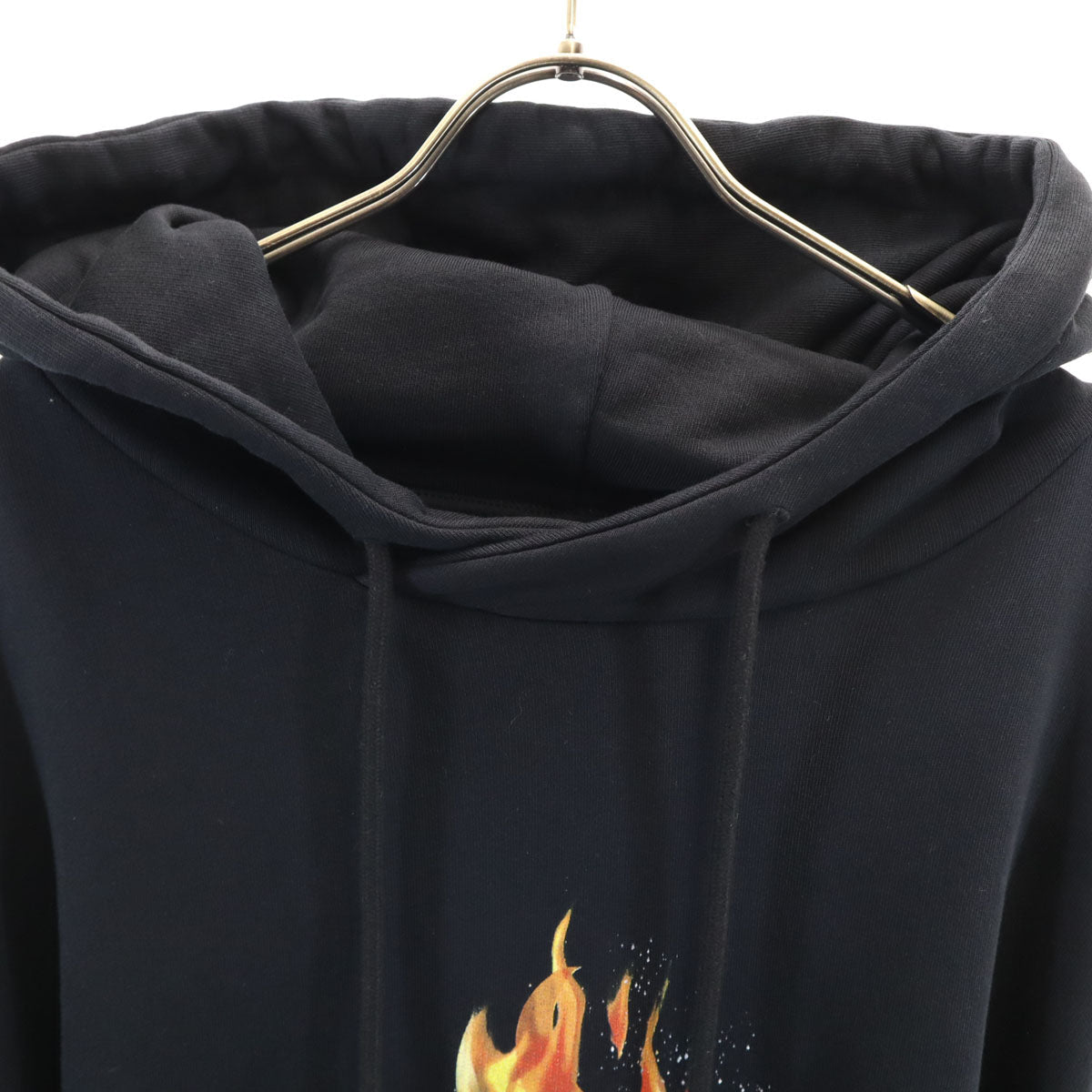 OFF-WHITE "FIRE" Hoodie Black Size L