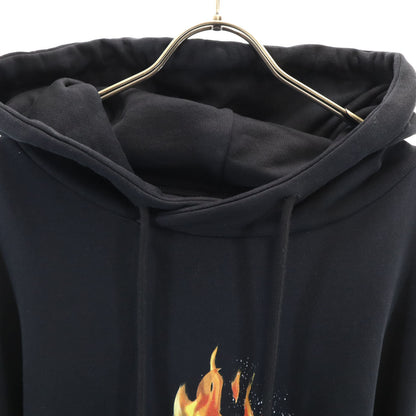 OFF-WHITE "FIRE" Hoodie Black Size L