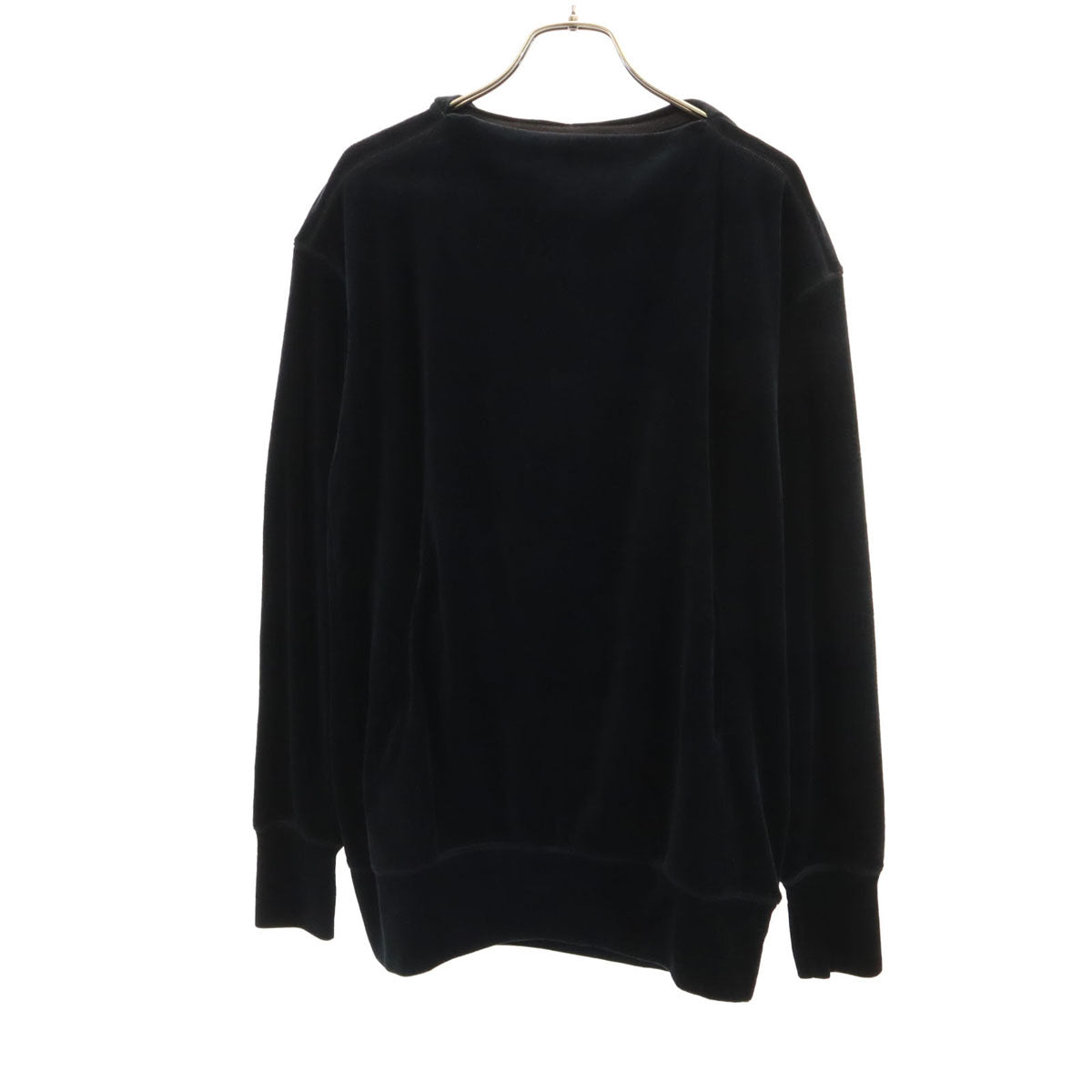 Y-3 Black Velour Long Sleeve Hoodie Size S
