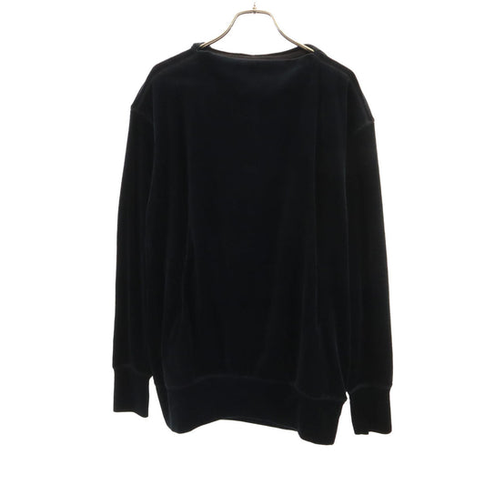 Y-3 Black Velour Long Sleeve Hoodie Size S