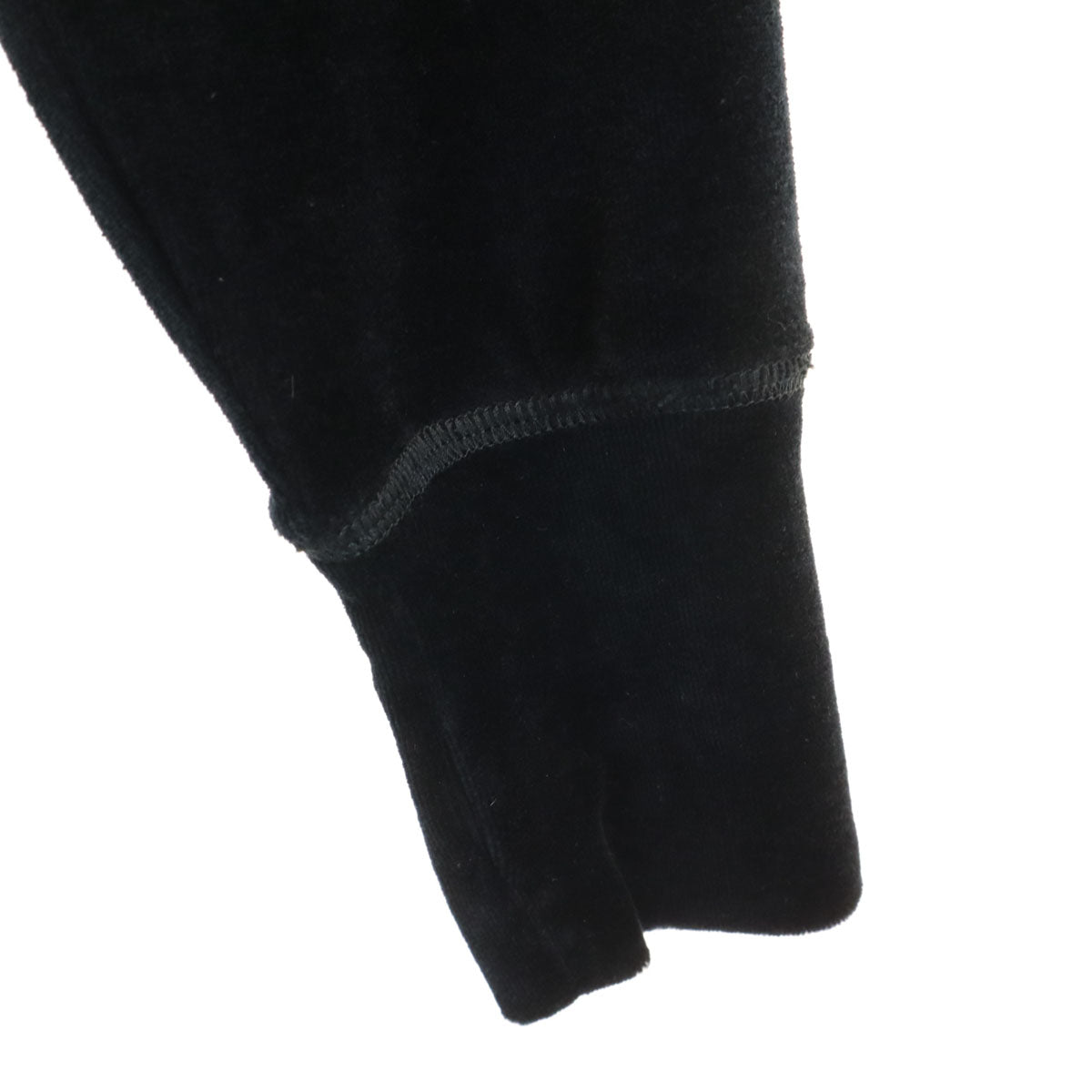 Y-3 Black Velour Long Sleeve Hoodie Size S