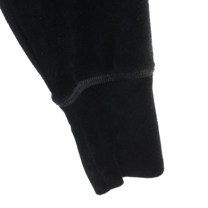 Y-3 Black Velour Long Sleeve Hoodie Size S