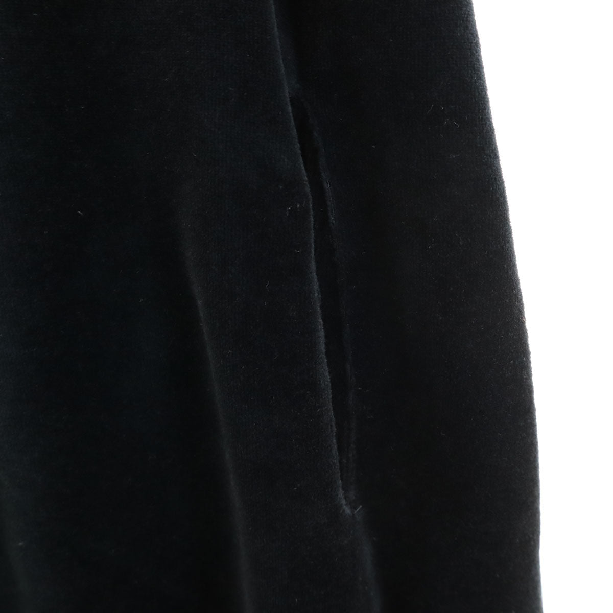Y-3 Black Velour Long Sleeve Hoodie Size S