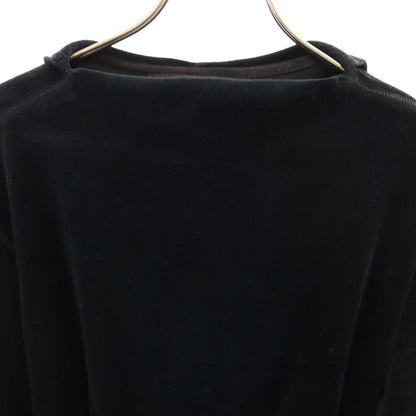 Y-3 Black Velour Long Sleeve Hoodie Size S
