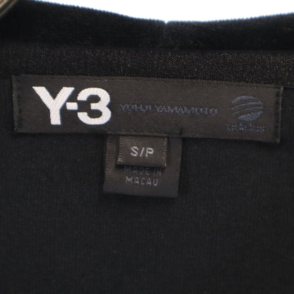Y-3 Black Velour Long Sleeve Hoodie Size S