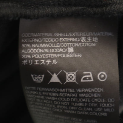 Y-3 Black Velour Long Sleeve Hoodie Size S